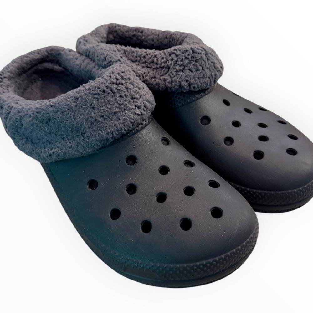 Crocs Classic Blitzen IV Clogs Men Size 14 Black Excellent Lined Slip On Shoes